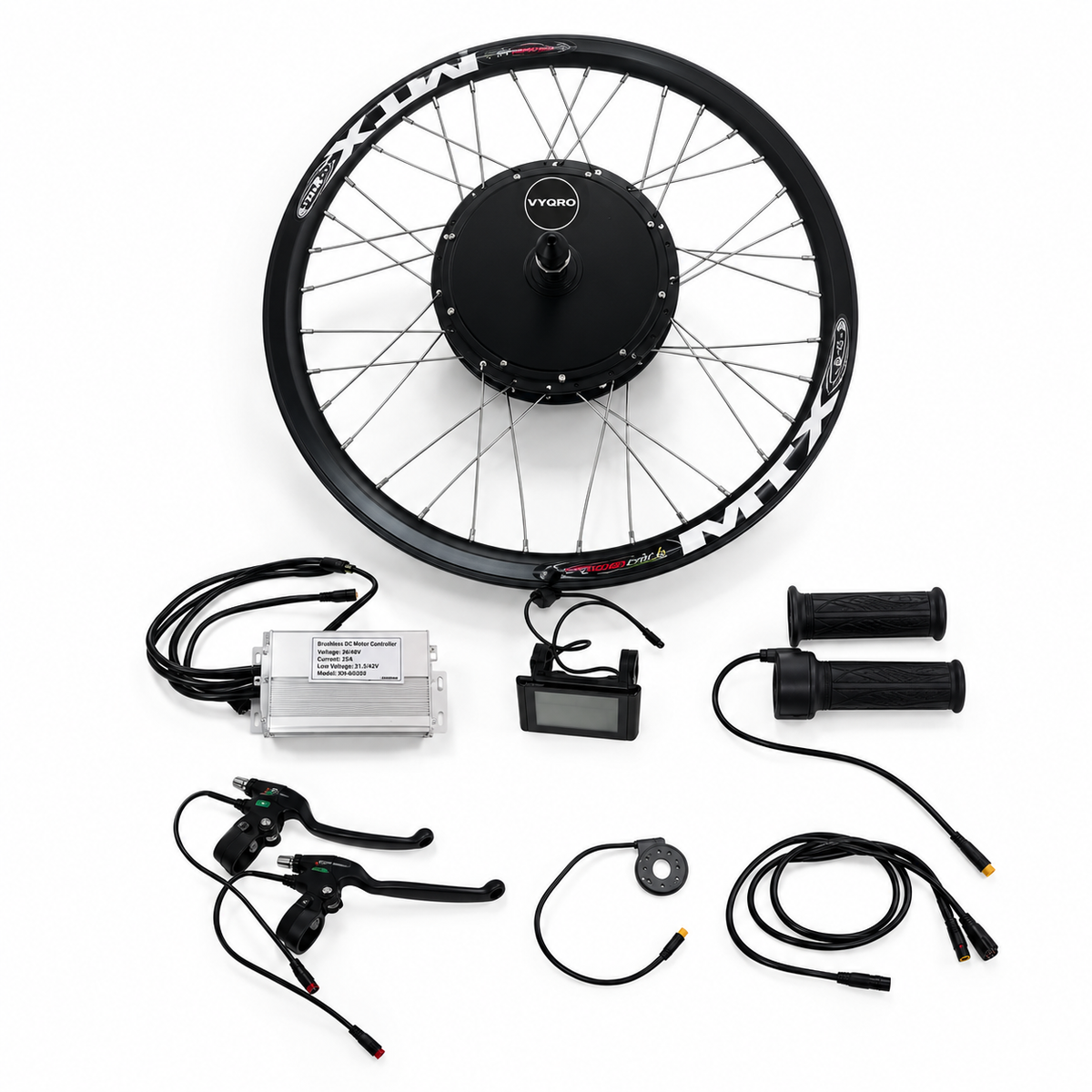 250W E-Bike Conversion Kit – Rear Hub Motor (WITH BATTERY!! ⚡)